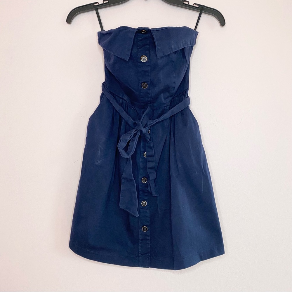 Monteau Blue Strapless Dress size small